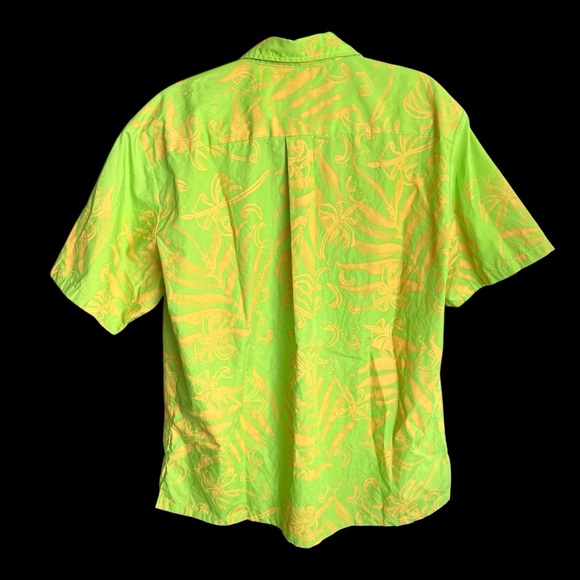 Nakeu Awai 3 Button Pullover Hawaiian Aloha Shirt floral Print Fits XL - Picture 3 of 3